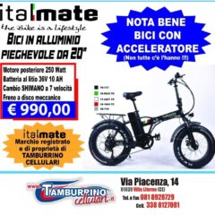 ITALMATE MYATU BICICLETTA ELETTRICA CON ACCELERATORE..