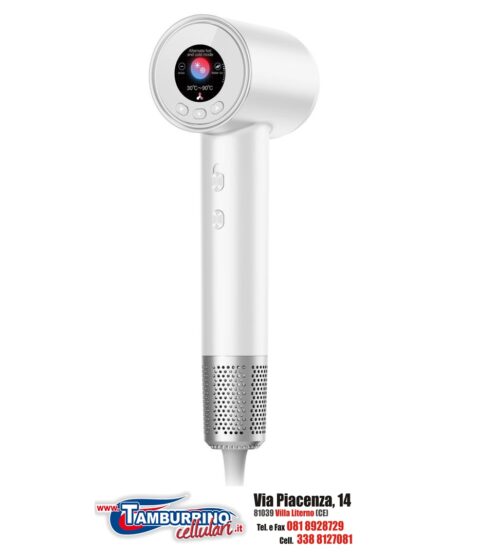 Asciugacapelli a ioni negativi con motore brushless da 110.000 (modello dyson)