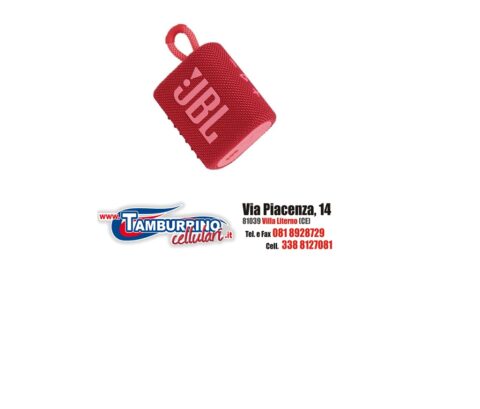 JBL Speaker Portatile Ricaricabile Go 3 Wireless Bluetooth RED