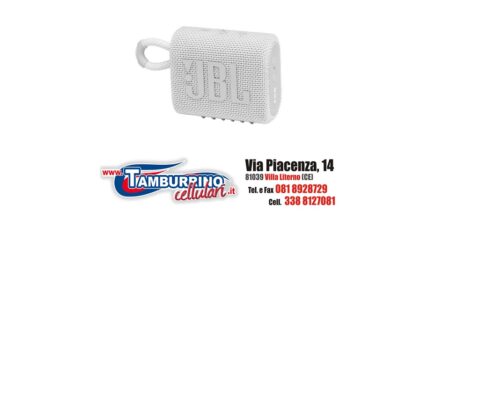 JBL Speaker Portatile Ricaricabile Go 3 Wireless Bluetooth WHITE