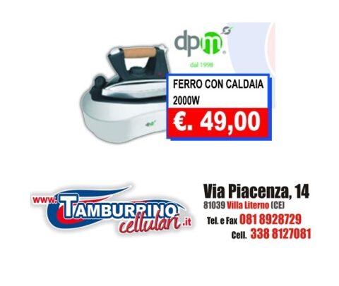 FERRO DA STIRO CON CALDAIA DPM 738 SERBATOIO 700 ML 2000 WATT