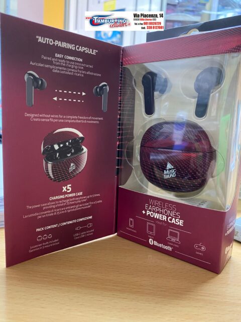 AURICOLARE BLUETOOTH STEREO CON CUSTODIA DI RICARICA R1