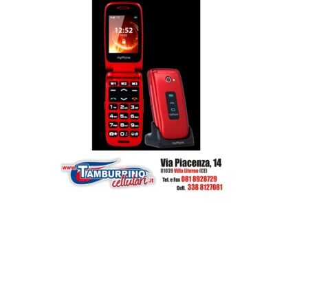 MY-PHONE RUMBA CON BASE DI RICARICA ROSSO