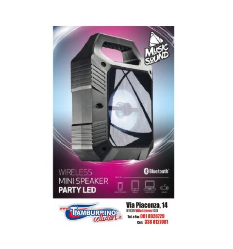CELLULARLINE WIRELESS MINI SPEAKER PARTY LED