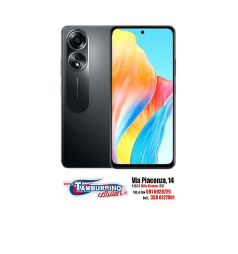 OPPO A58 128 GB 4G Display 6.72" Fotocamera 50 Mpx Android 13 italia Nero