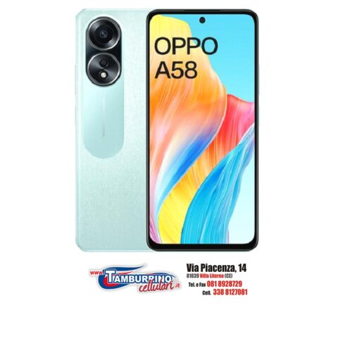 OPPO A58 128 GB 4G Dual Sim Display 6.72" LCD Slot Nano SD Fotocamera 50 Mpx Android 13 Verde