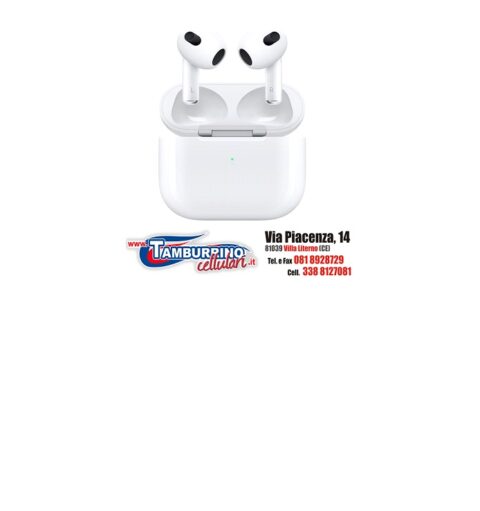 APPLE AirPods 3 Auricolari True Wireless con Custodia di Ricarica Lightning Colore: Bianco