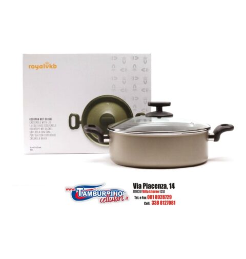 pentola con coperchio 20cm 2.4L royal vkb casseruola casserole