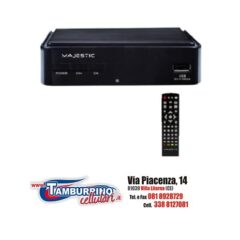 MAJESTIC Decoder Digitale Terrestre DEC-665HD DVB-T / T2 HD HDMI / USB 2.0 High Speed con Telecomando - Nero