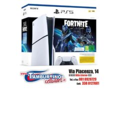 Sony PS5 Console 1TB Standard Slim White Cobalt Star Fortnite Bundle ITA