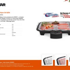 TRISTAR BQ-2813 elettrico da tavolo, Da tavolo, Nero, Rettangolare, Plastica, Cromato