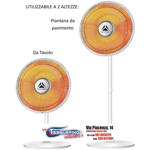 Pyramidea SC800PT stufetta elettrica Interno Argento 1000 W