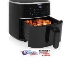 Princess Aria 183036 Calda Friggitrice 6L, 1500W, Capacità 6 Litri, Touch Screen LED, Cestello Estraibile, Termostato Regolabile, Nero