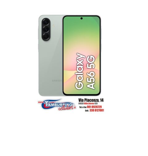 SAMSUNG Galaxy A56 5G 256GB 8GB Ram Display 6.7" Super AMOLED Main Camera 50MP IP67 Exynos Android 15 5000 mAh Awesome Olive Italia
